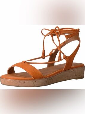 FRYE Women's Miranda Gladiator Platform Sandals Orange Leather SZ 9.5 BRAND NEW